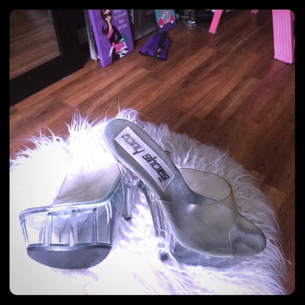 Clear heels